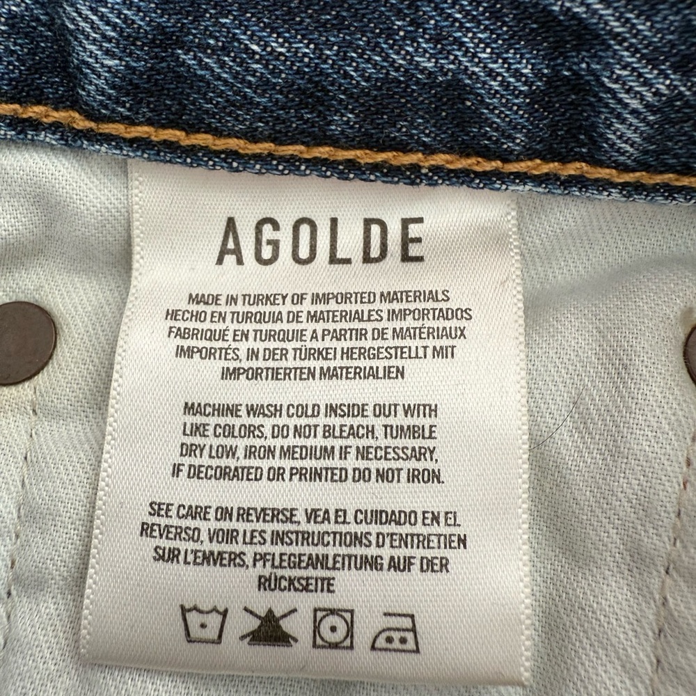 Agolde 90's Pinch Waist High Rise Distressed Jeans-Size 28 - Picture 12 of 16